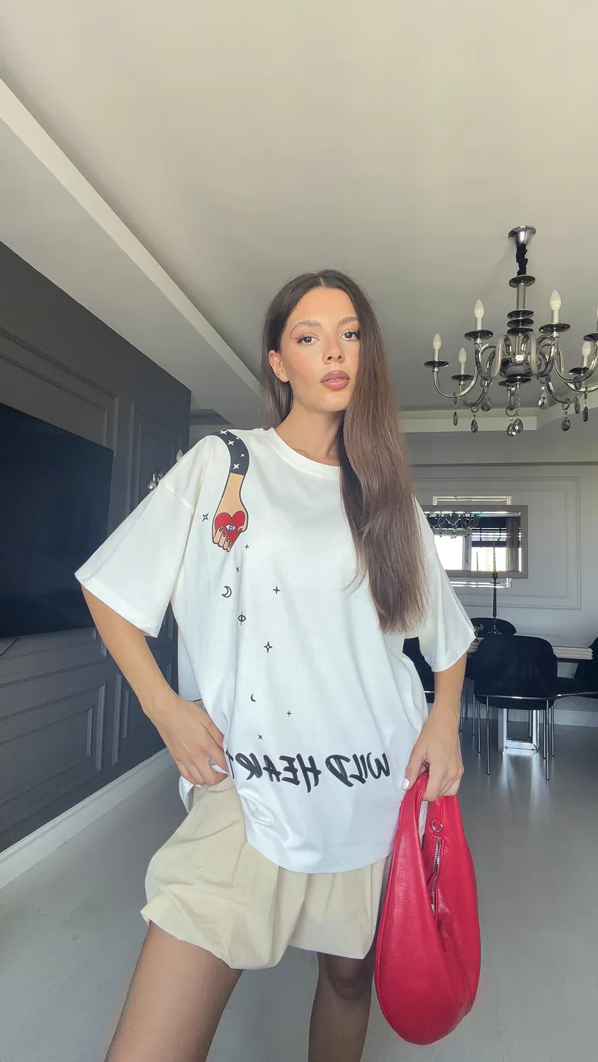 Wild Heart Soul Mate Tasarım T-Shirt